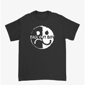 FALL OUT BOY Men's Fall Out Boy Smile Frown T-Shirt Size 2X In Black